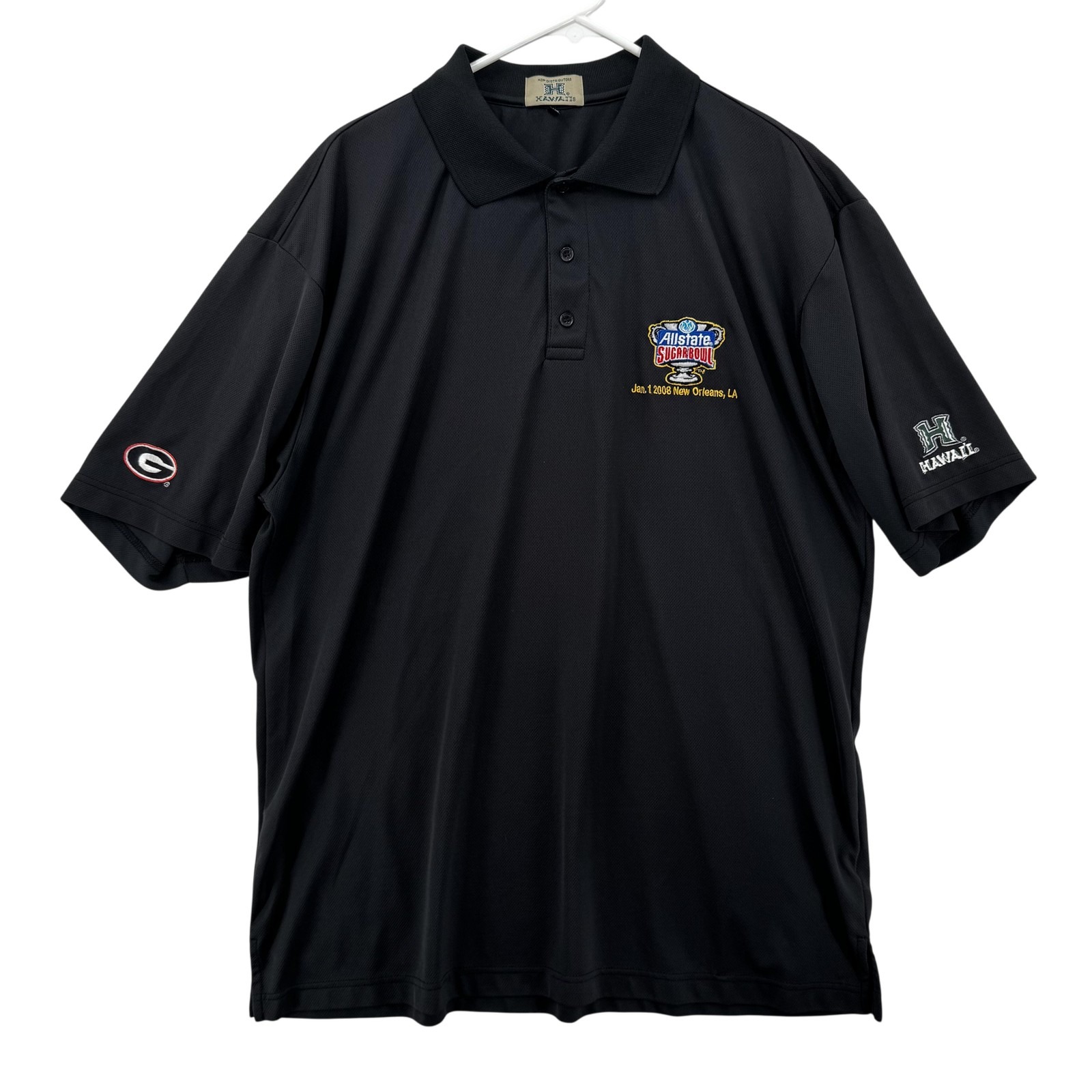 Georgia Bulldogs Shirt Mens Xl Ncaa Football Sugar Bowl 2008 Hawaii New Orleans
